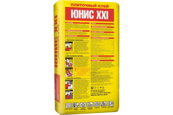 Плиточный клей UNIS XXI класс С0T 25 кг