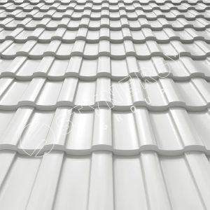 Металлочерепица Stella 0.5мм Corundum 50 Россия RAL 9003 (белый) Stynergy - крыша из металлочерепицы.