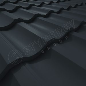 Alt: Металлочерепица Garda 0.5мм Rooftop Кашемир матовый (Rooftop Ultra Matte) Россия RAL 7016 (серый) Stynergy.