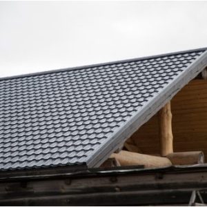 Металлочерепица Kvinta plus 0,5 Satin RAL 7024 - атрибут alt: "Современный кровельный материал