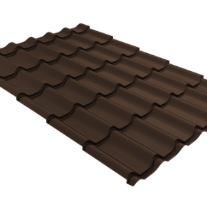 Metal tile Classic chocolate RAL 8017.