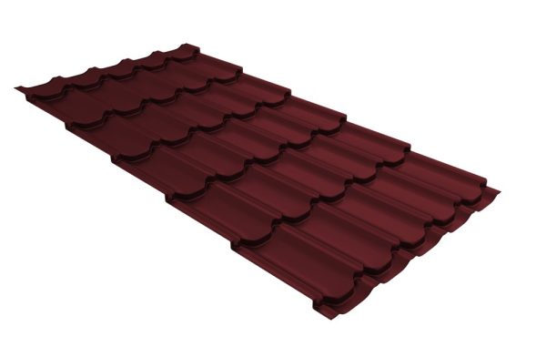 Красная металлочерепица Kvinta Plus 0,5 PurLite Matt RAL 3005