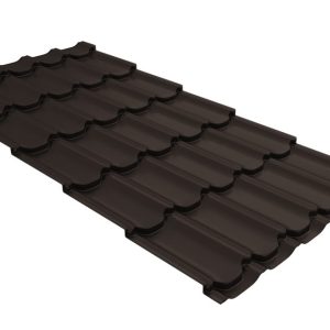 Металлочерепица Kvinta plus 0,5 PurPro Matt 275 RR 32 темно-коричневый