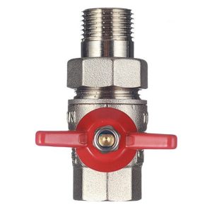 Кран Valtec Base 1/2 ВР(г) х 1/2 НР(ш) - латунный.