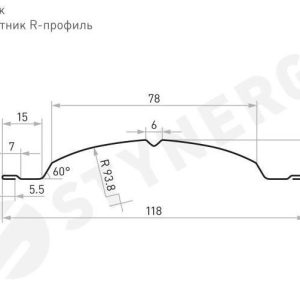 Полукруглый R-образный Print односторонний