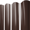 Штакетник Круглый фигурный 0,5 Atlas X RAL 8017 шоколад