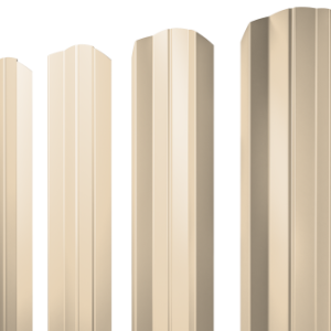 Штакетник М-образный А фигурный 0,45 Drap TX RAL 1015 светлая слоновая кость