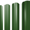 Штакетник М-образный А фигурный 0,45 PE RAL 6002 лиственно-зеленый