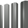 Штакетник М-образный А фигурный 0,45 PE RAL 7005 мышино-серый