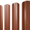 Штакетник М-образный А фигурный 0,45 PE RAL 8004 терракота