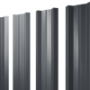 Штакетник М-образный А с прямым резом 0,4 PE RAL 7024 мокрый асфальт