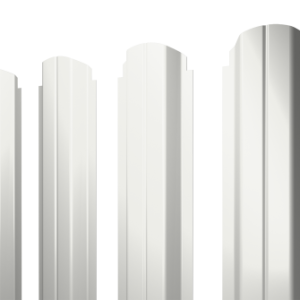 Штакетник П-образный А фигурный 0,45 Drap TX RAL 9003 сигнальный белый