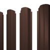 Штакетник П-образный А фигурный 0,5 Rooftop Бархат RAL 8017 шоколад