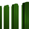 Штакетник П-образный B фигурный 0,45 PE RAL 6002 лиственно-зеленый