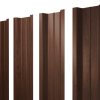 Штакетник П-образный В с прямым резом 0,45 Print Elite Choco Wood TwinColor