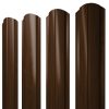 Штакетник Полукруглый Slim фигурный 0,45 Print Elite Choco Wood TwinColor