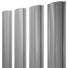 Штакетник Полукруглый Slim с прямым резом 0,4 PE RAL 7004 сигнальный серый