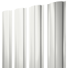 Штакетник Полукруглый Slim с прямым резом 0,45 PE-Double RAL 9003 сигнальный белый