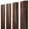 Штакетник Полукруглый Slim с прямым резом 0,45 Print-Double Premium Cherry Wood Dark F