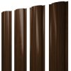 Штакетник Полукруглый Slim с прямым резом 0,45 Print Elite Choco Wood TwinColor