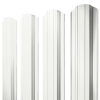 Штакетник Прямоугольный фигурный 0,45 PE-Double RAL 9003 сигнальный белый