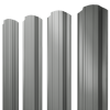 Штакетник Прямоугольный фигурный 0,45 PE RAL 7005 мышино-серый