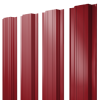 Штакетник Прямоугольный с прямым резом 0,45 PE RAL 3003 рубиново-красный