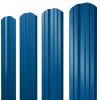 Штакетник Twin фигурный 0,4 PE RAL 5005 сигнальный синий