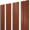 Штакетник Twin с прямым резом 0,45 Drap TX RAL 8004 терракота
