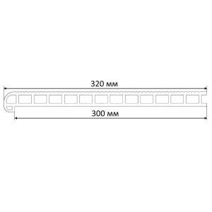 Ступень из ДПК Faynag Zebra Графит 4000х320х24 мм.