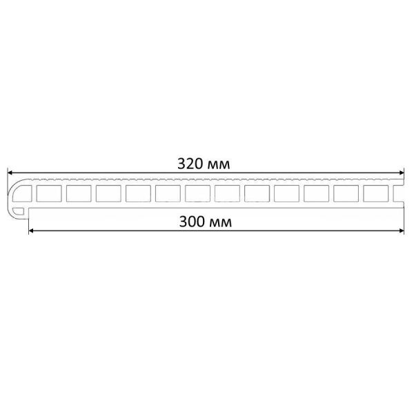 Ступень из ДПК Faynag Zebra Графит 4000х320х24 мм.