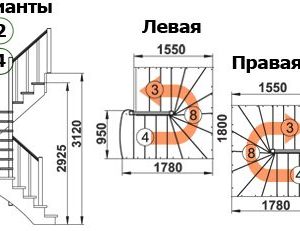 Лестница с деревянными ступенями.