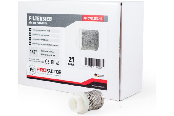 Фильтрующая сетка обратного клапана 1/2" PROFACTOR.