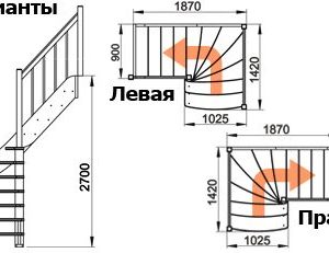 Лестница  ЛС-09м/1 сосна (3 уп) под покраску - изображение