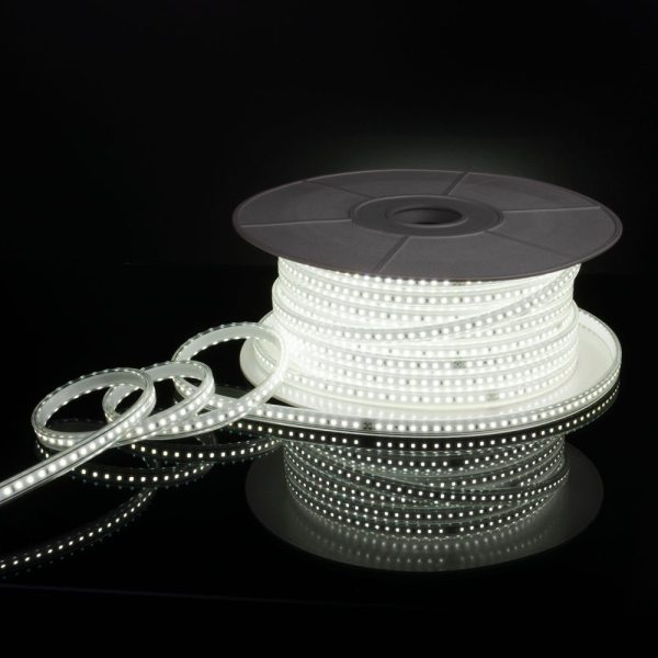 Светодиодная лента 220V 14,4W 120Led 2835 IP65 6500 холодный белый, 50 м.