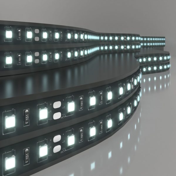 Светодиодная лента 24V 14,4W 60Led 5050 IP20 холодный белый, Black, 5м. - Лента освещения.