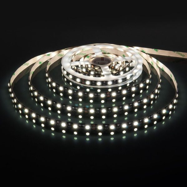 Светодиодная лента 24V 14,4W 60Led 5050 IP20 холодный белый, Black, 5м. - Изображение товара.