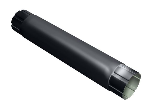 Круглая соединительная труба Optima 100мм RAL 7024.