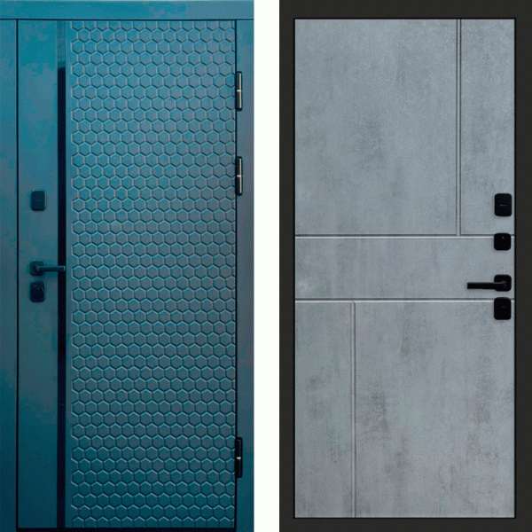 Входная дверь Simple Графит Горизонт - Dark Concrete Design.