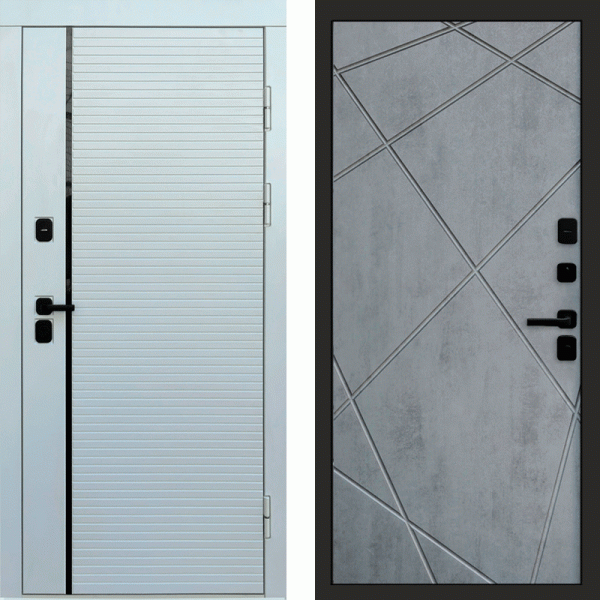 Входная дверь White line Concrete Rays Dark.