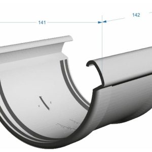 Соединитель желобов DOCKE LUX графит PVLS-1086 - Крепление для водосточной системы.