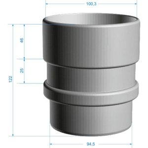 Соединительная муфта DOCKE LUX графит PVLM-1086 фото