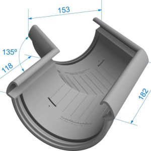 Угловой элемент DOCKE LUX 135 графит PVLD-1086 - угловой элемент для дивана.