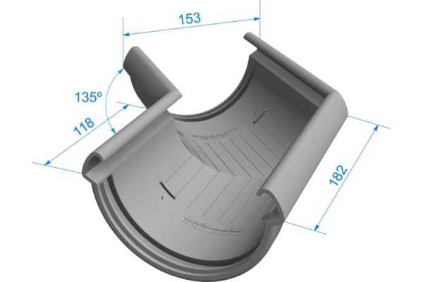 Угловой элемент DOCKE LUX 135 графит PVLD-1086 - угловой элемент для дивана.