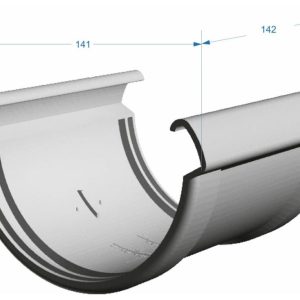 Соединитель желобов DOCKE LUX пломбир PVLS-1044 - Соединитель желобов.