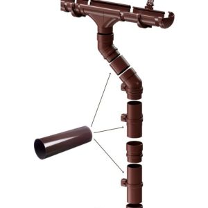 Водосточная труба DOCKE LUX графит PVLT-1086 - элегантная декоративная труба